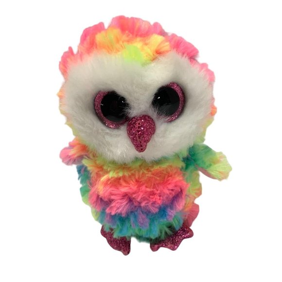 Ty | Toys | Ty Beanie Boos Owen The Owl Multicolor Tye Die Dye Pink ...